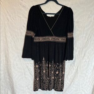 Studio M Black V-Neck Dress, Size S